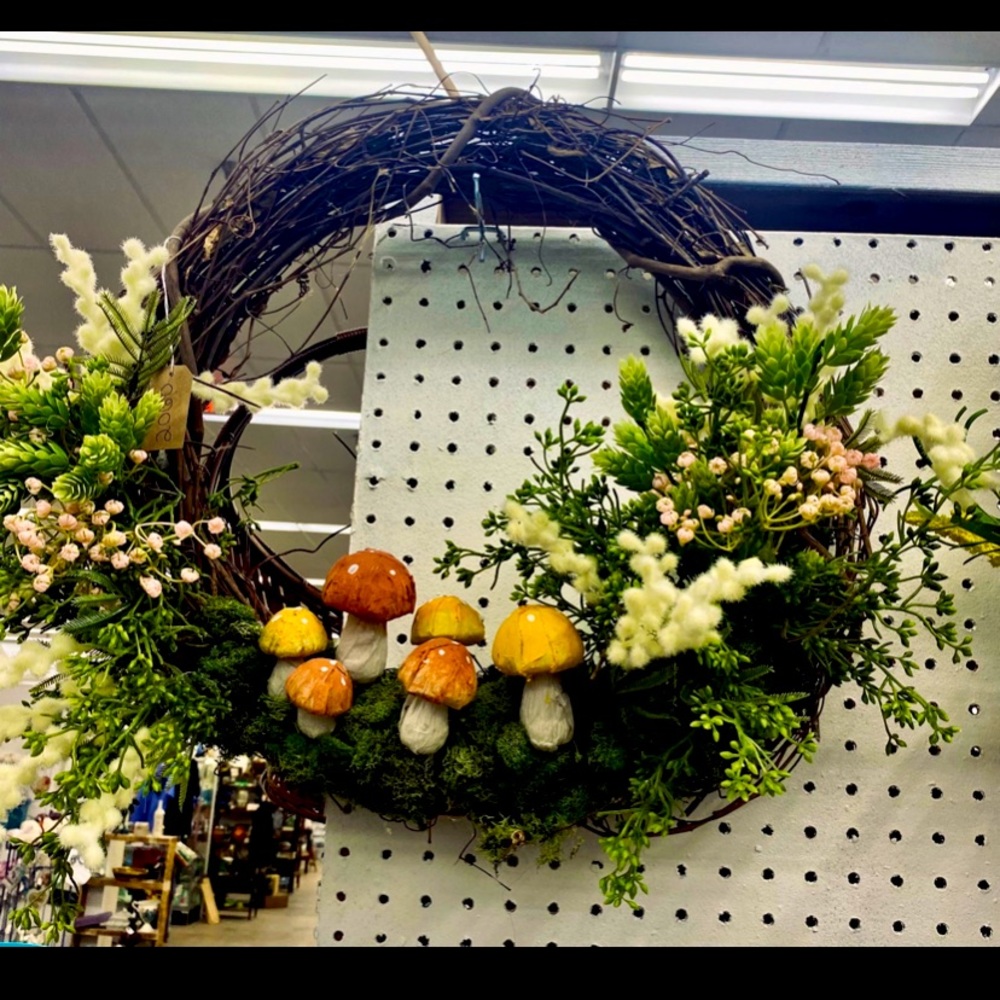Spring/Summer/Fall Mushroom Wreath